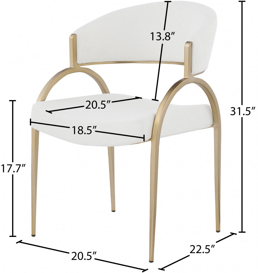 Chaise de salle à manger texturée en lin Privet