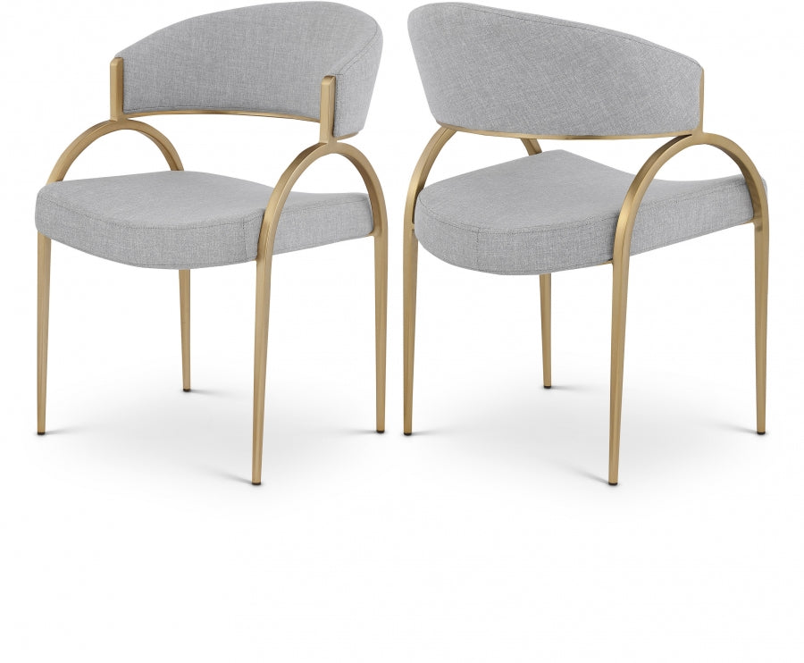 Chaise de salle à manger texturée en lin Privet