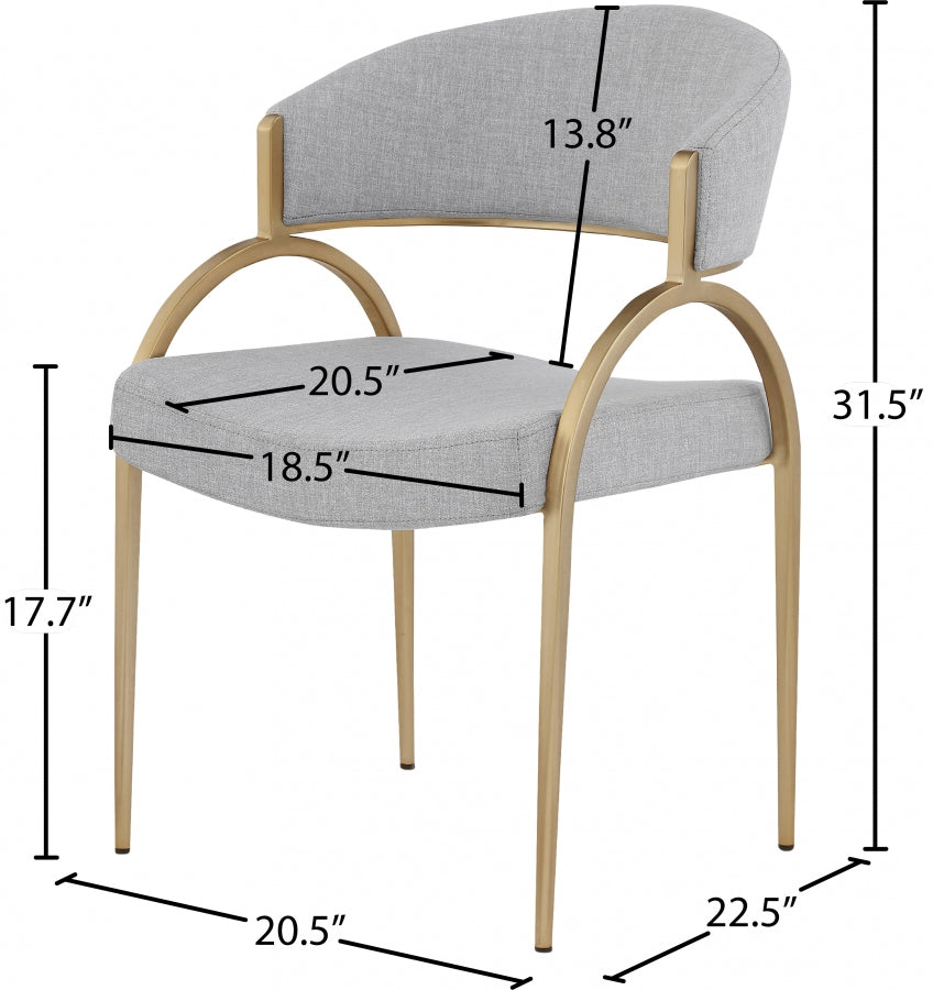 Chaise de salle à manger texturée en lin Privet