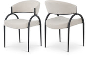 Chaise de salle à manger texturée en lin Privet