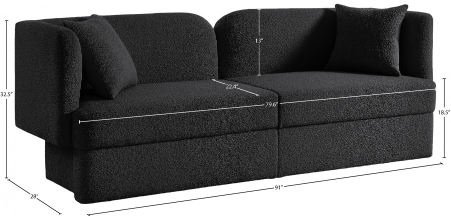 Canapé Marcel Boucle en Tissu