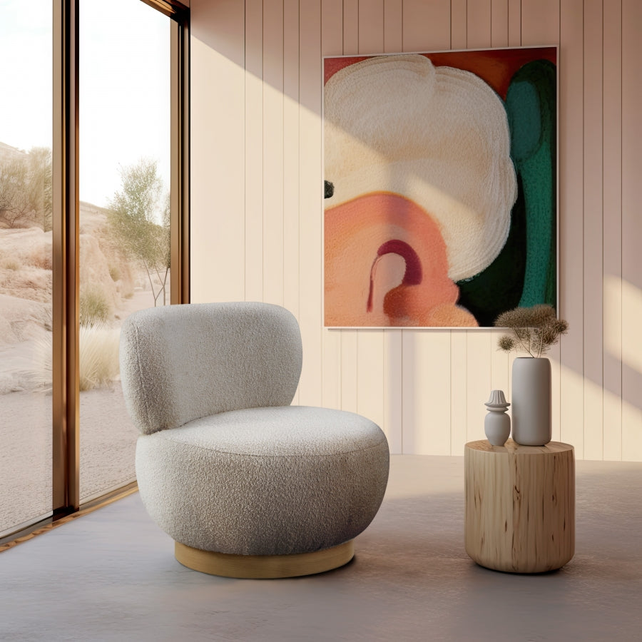 Fauteuil d'appoint en tissu boucle Calais