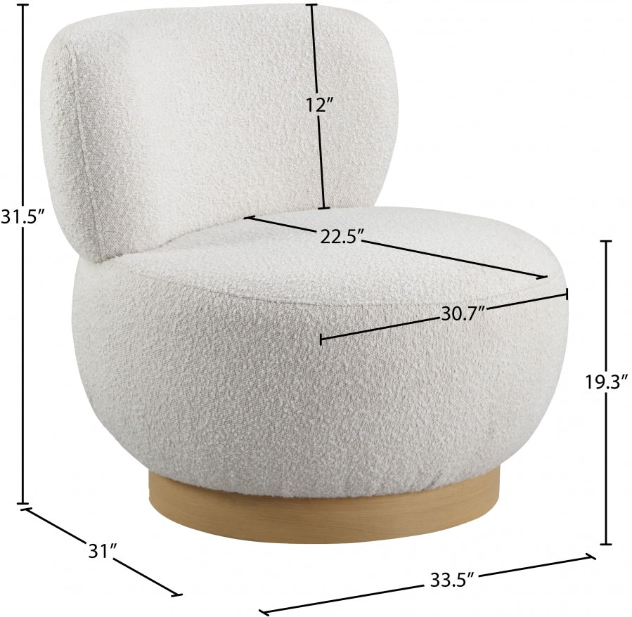 Fauteuil d'appoint en tissu boucle Calais