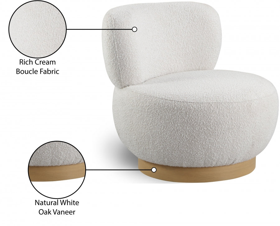 Fauteuil d'appoint en tissu boucle Calais