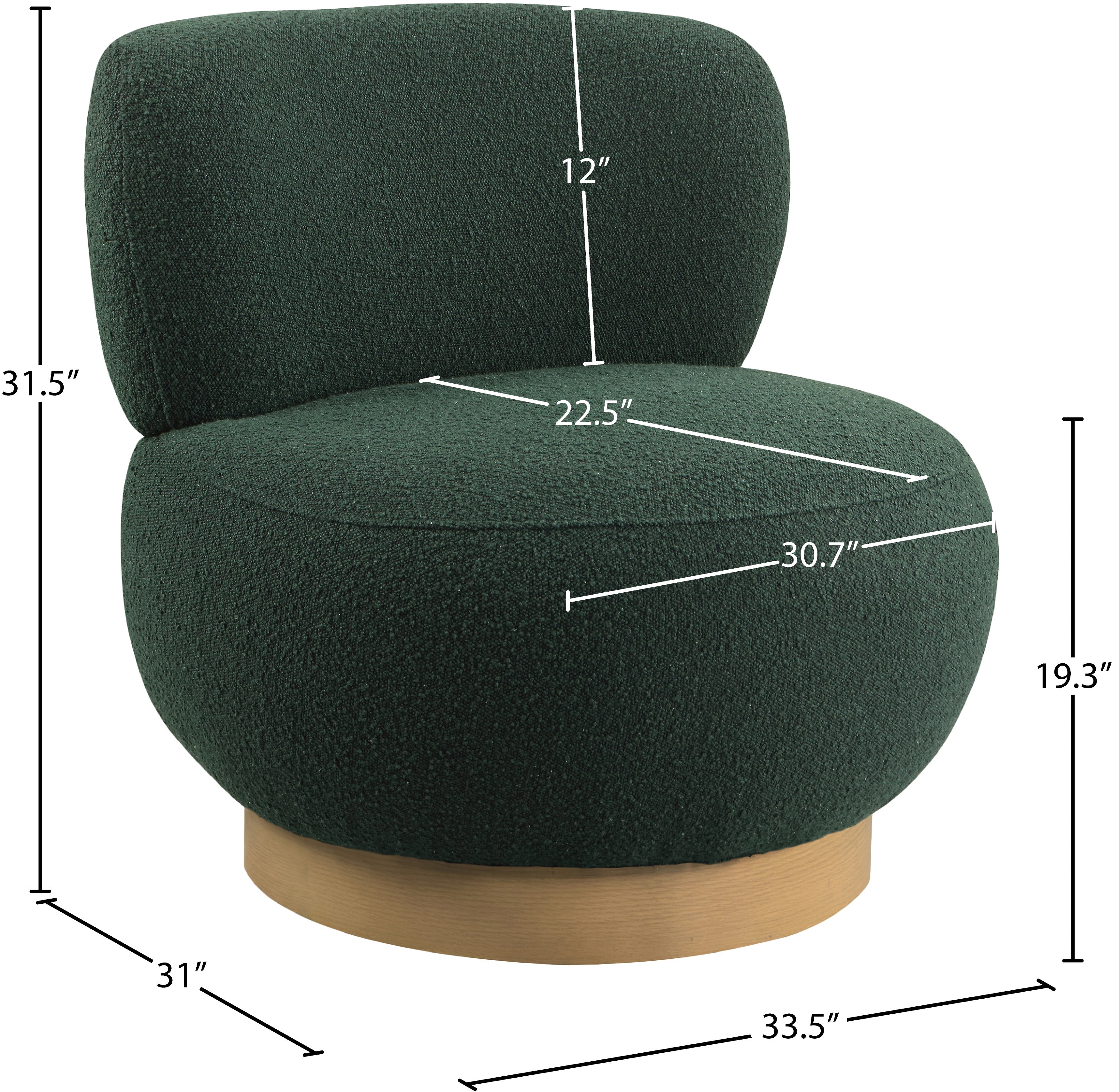 Fauteuil d'appoint en tissu boucle Calais