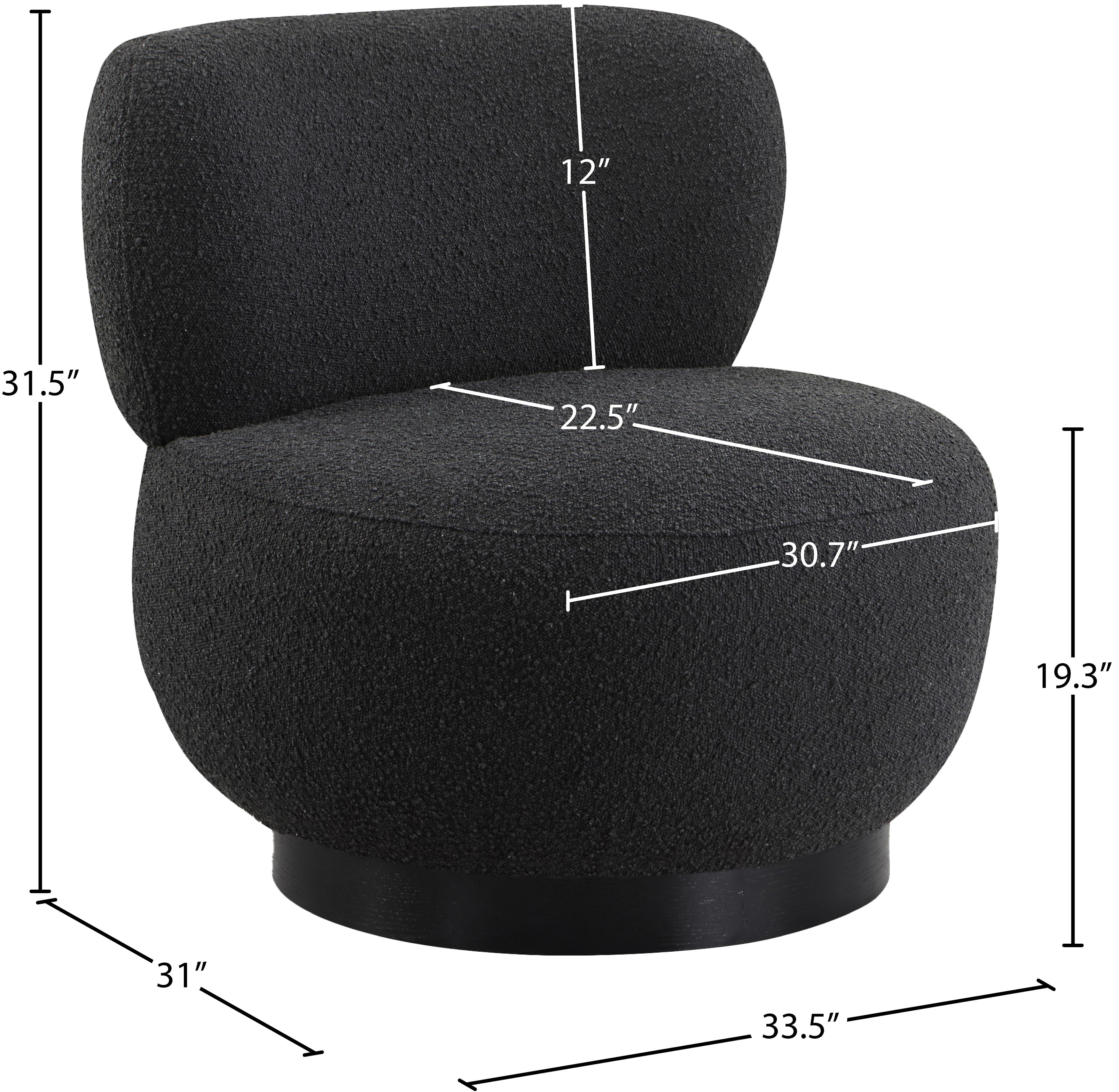 Fauteuil d'appoint en tissu boucle Calais