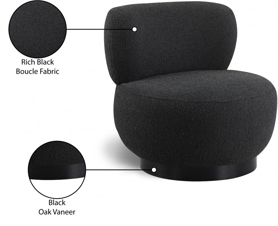 Fauteuil d'appoint en tissu boucle Calais