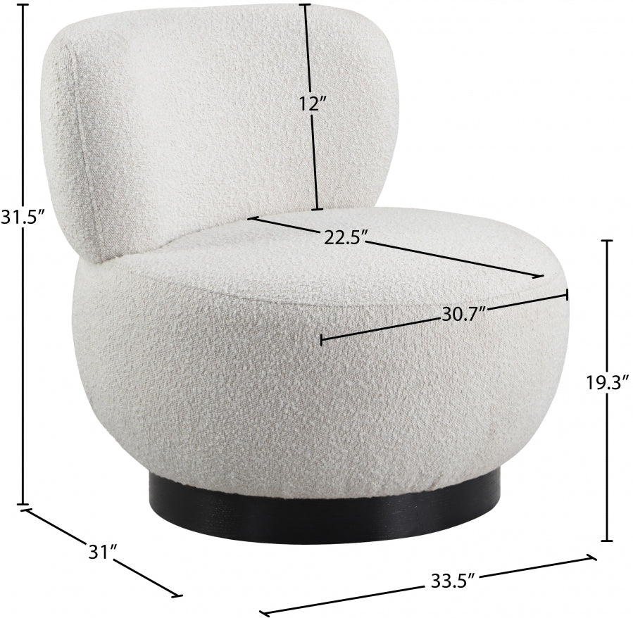 Fauteuil d'appoint en tissu boucle Calais