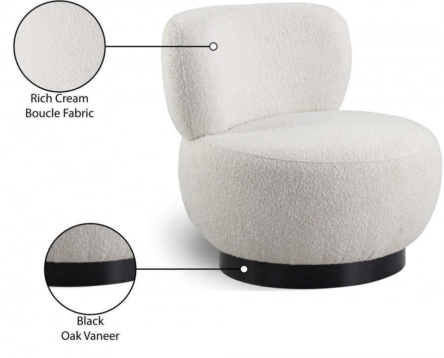 Fauteuil d'appoint en tissu boucle Calais