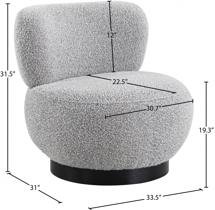 Fauteuil d'appoint en tissu boucle Calais