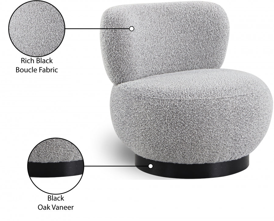 Fauteuil d'appoint en tissu boucle Calais