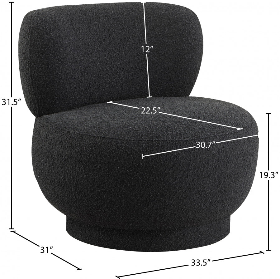 Fauteuil d'appoint en tissu boucle Calais