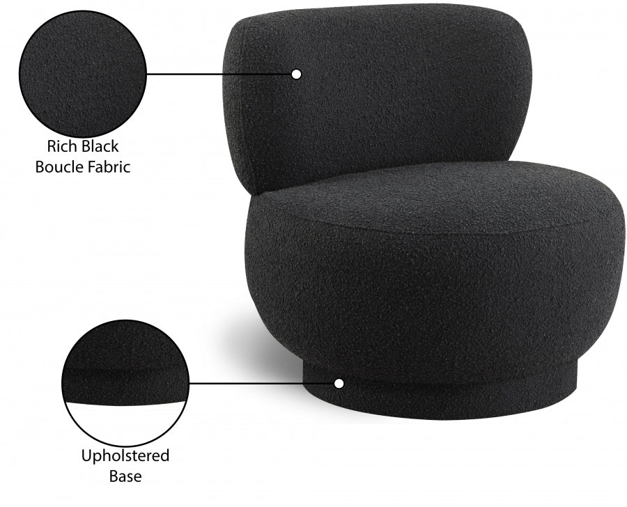 Fauteuil d'appoint en tissu boucle Calais