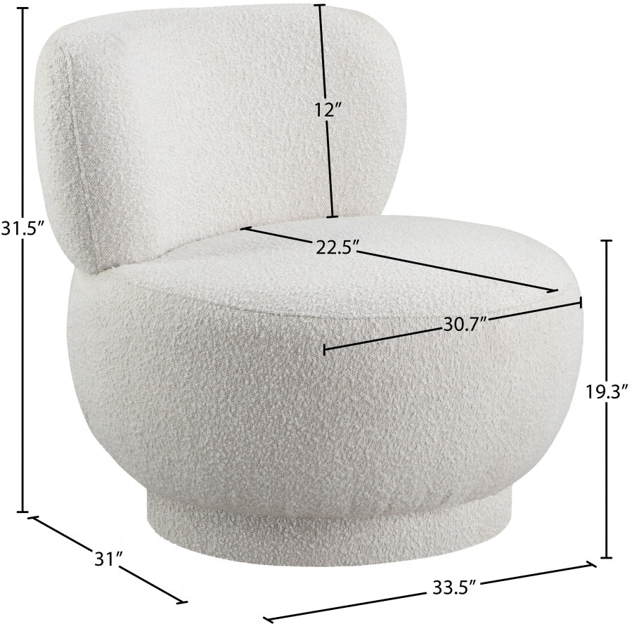 Fauteuil d'appoint en tissu boucle Calais