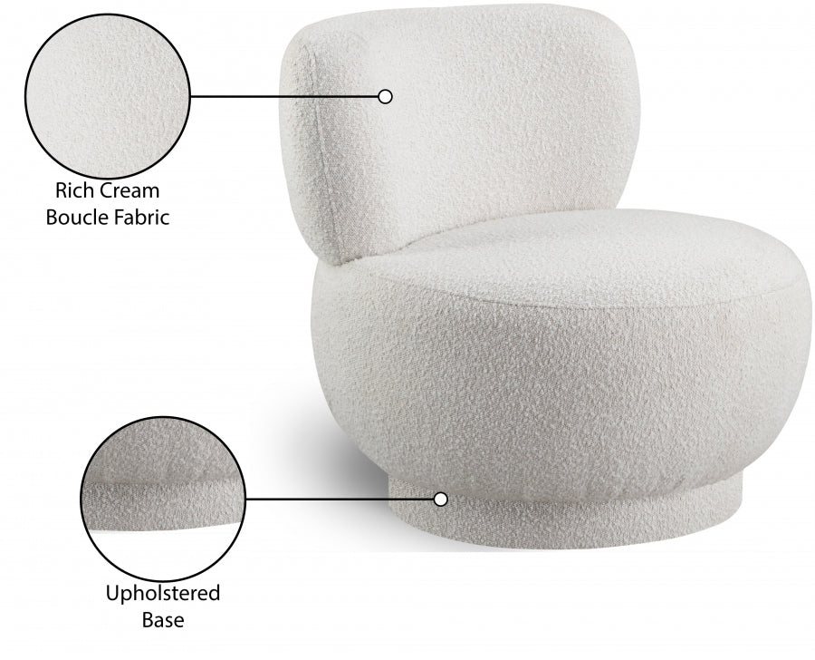 Fauteuil d'appoint en tissu boucle Calais