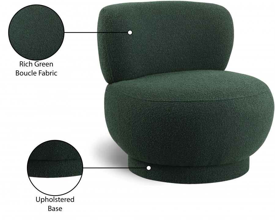 Fauteuil d'appoint en tissu boucle Calais