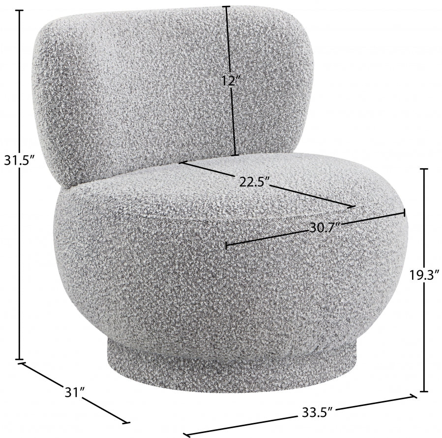 Fauteuil d'appoint en tissu boucle Calais
