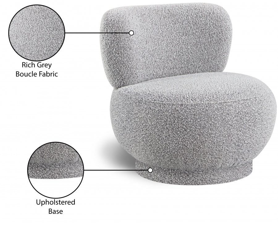 Fauteuil d'appoint en tissu boucle Calais