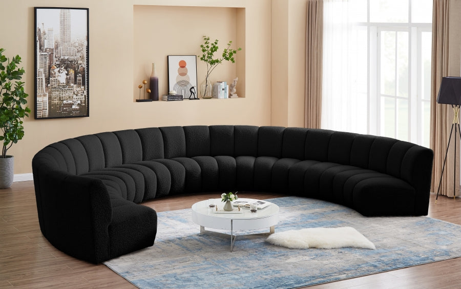Tissu boucle infini 8pc. En coupe