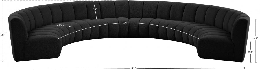 Tissu boucle infini 8pc. En coupe