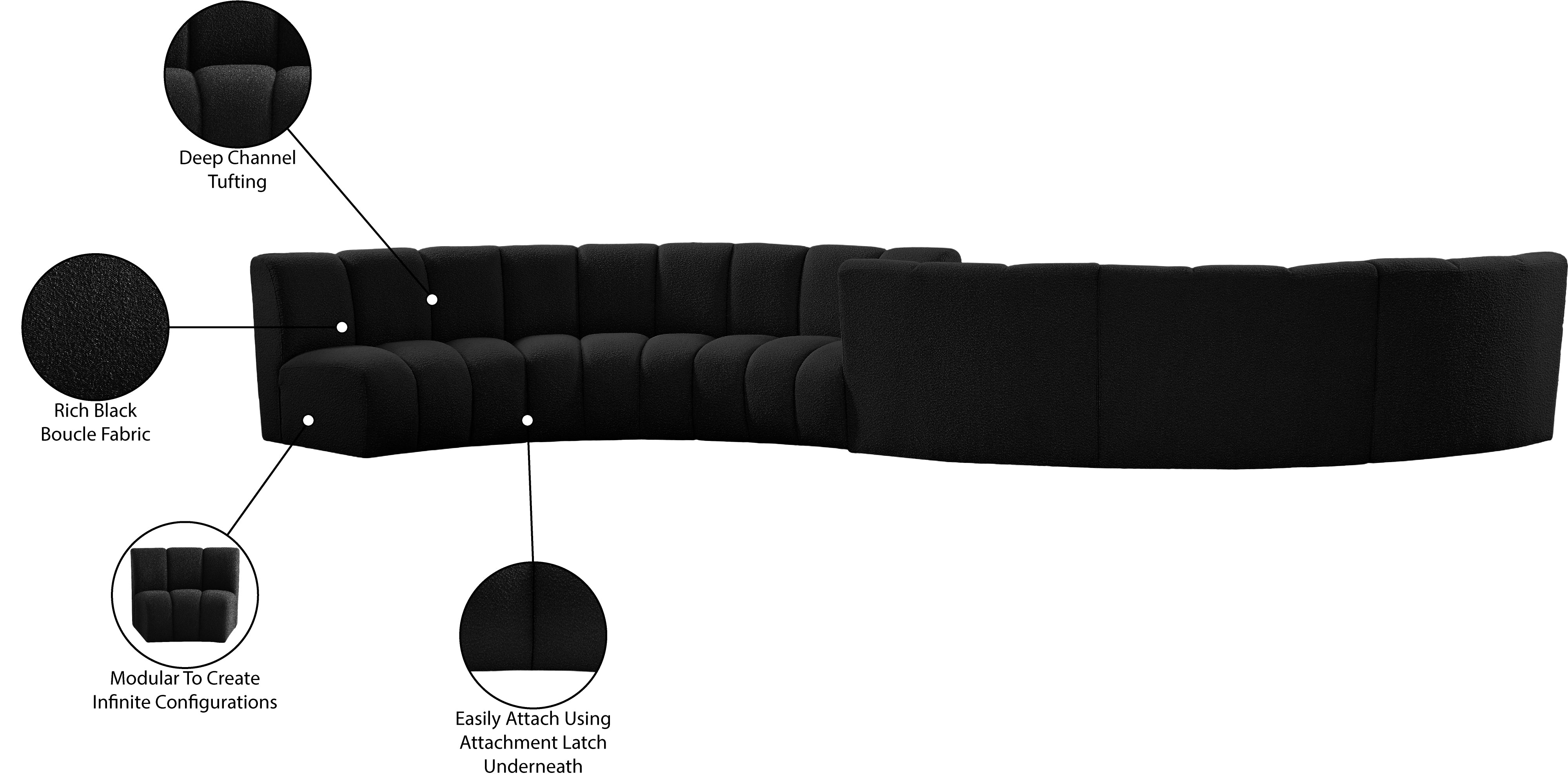 Tissu Boucle Infini 6pc. En coupe