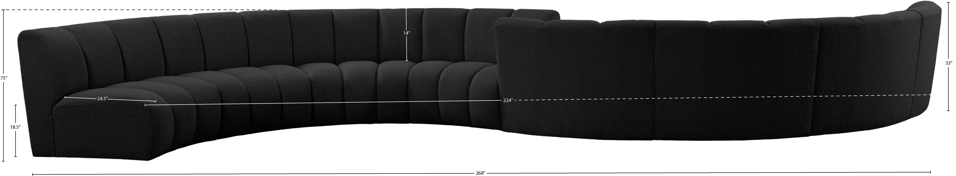 Tissu boucle infini 8 pièces. En coupe
