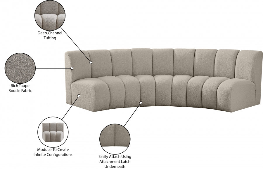 Canapé en tissu Infinity Boucle