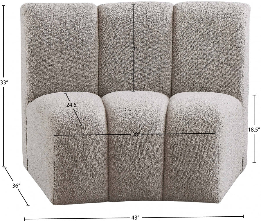 Chaise modulaire en tissu Infinity Boucle