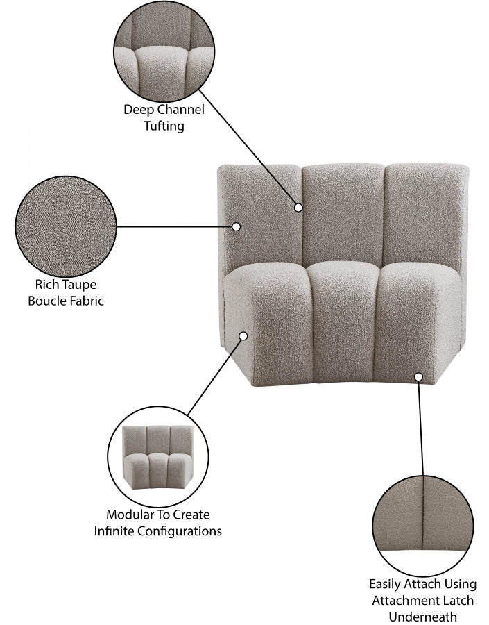 Chaise modulaire en tissu Infinity Boucle