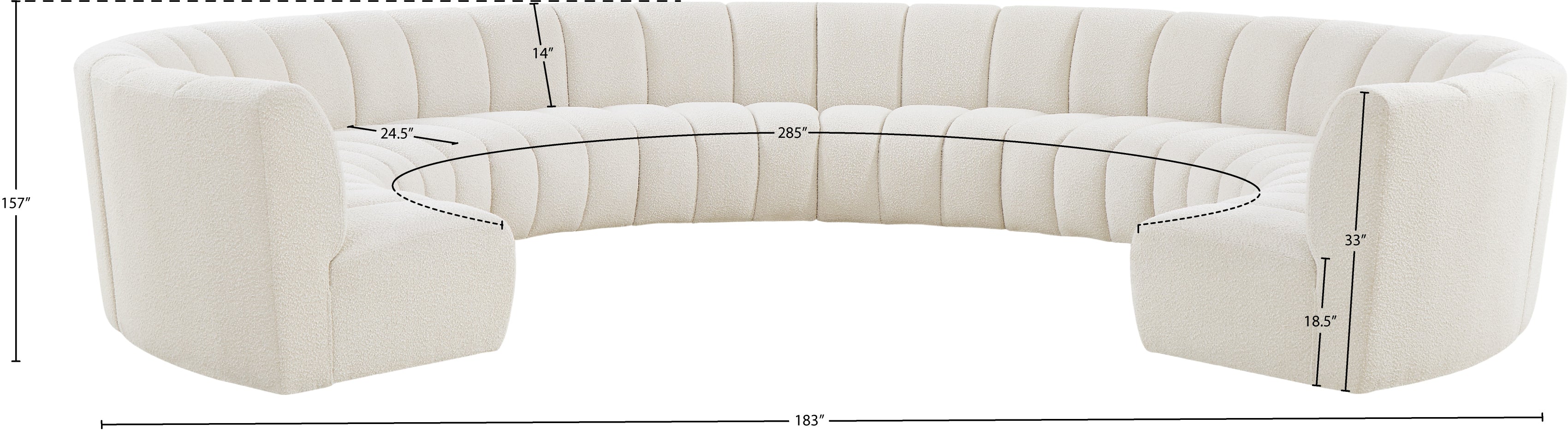 Tissu Boucle Infini 10pc. En coupe