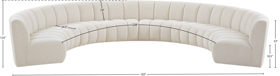 Tissu boucle infini 8pc. En coupe