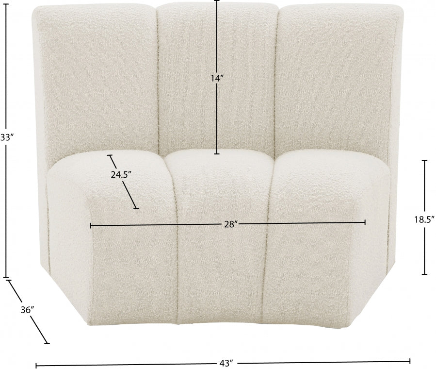 Chaise modulaire en tissu Infinity Boucle