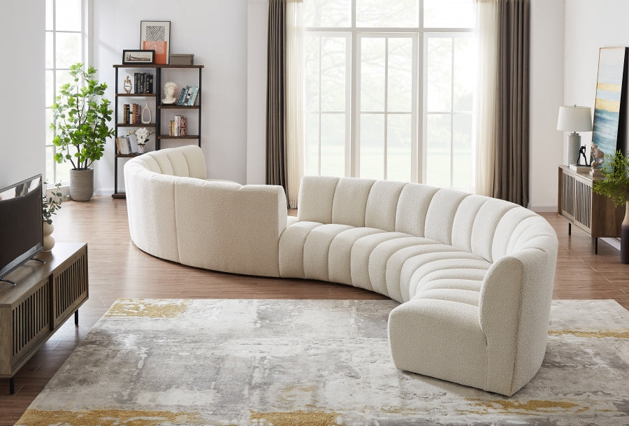 Tissu boucle infini 8 pièces. En coupe