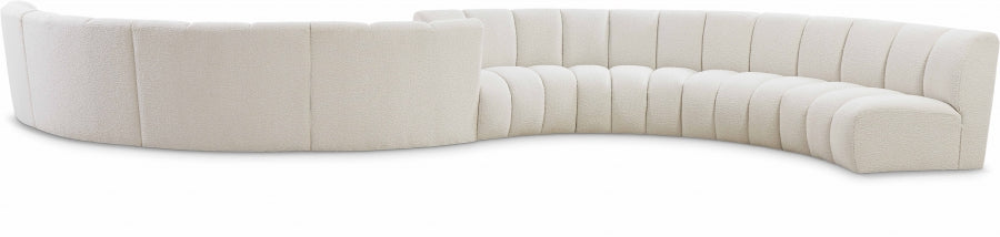 Tissu boucle infini 8 pièces. En coupe