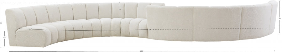 Tissu boucle infini 8 pièces. En coupe