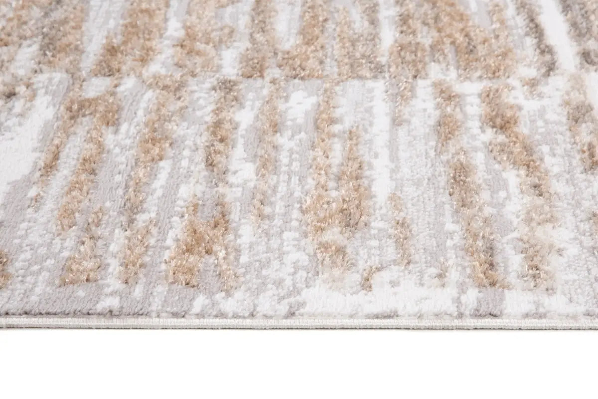 Tapis Ridgeview 5x8 | Gris & Beige | Fini Patiné Chic