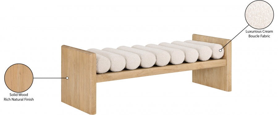 Banc en tissu boucle Waverly