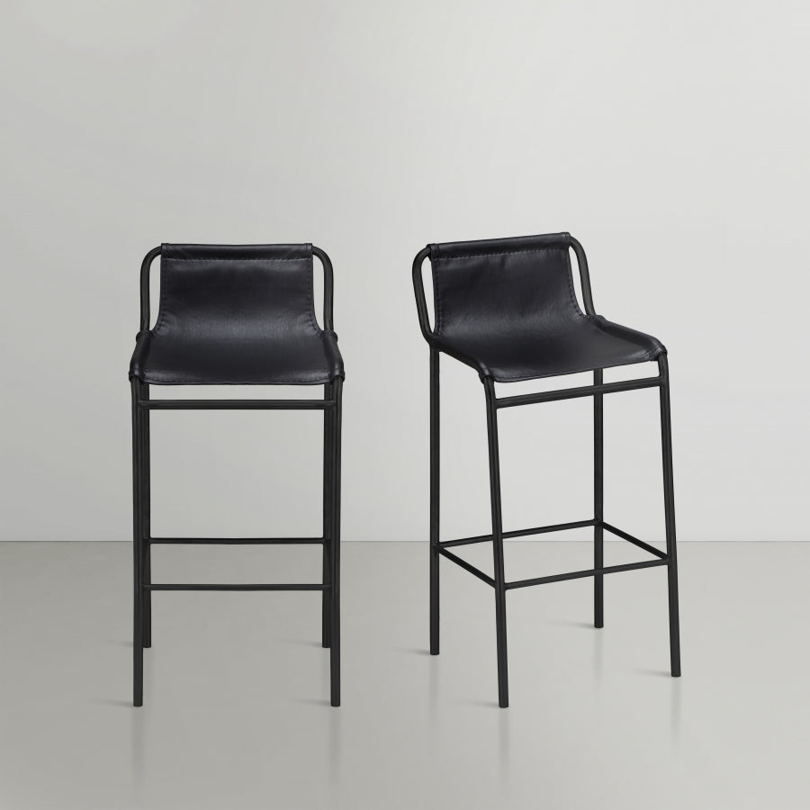 Tabouret de comptoir en cuir végétalien Dax