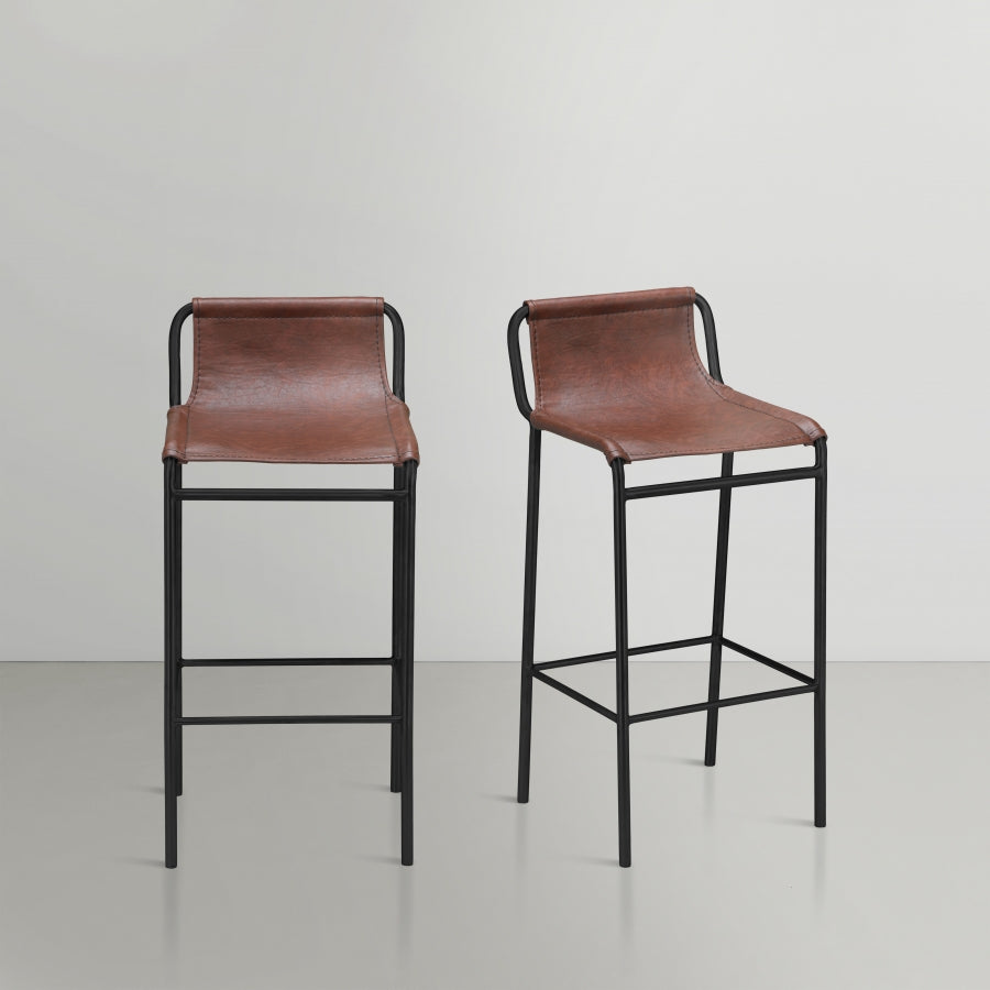 Tabouret de comptoir en cuir végétalien Dax