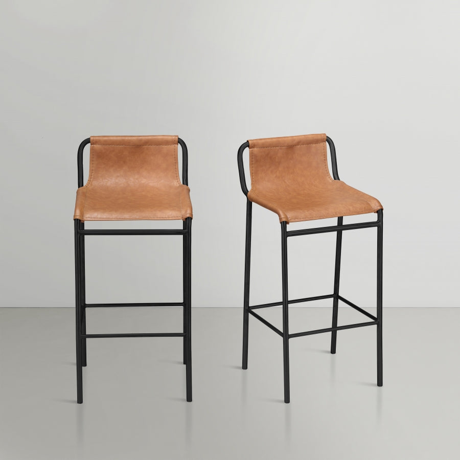 Tabouret de comptoir en cuir végétalien Dax
