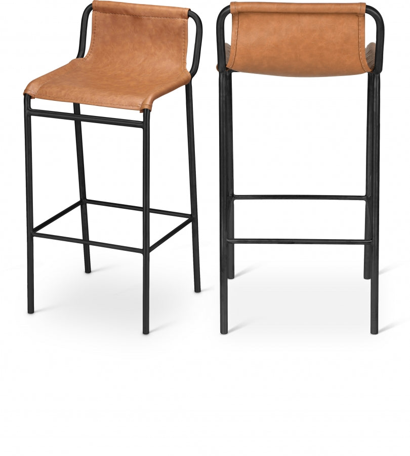 Tabouret de comptoir en cuir végétalien Dax