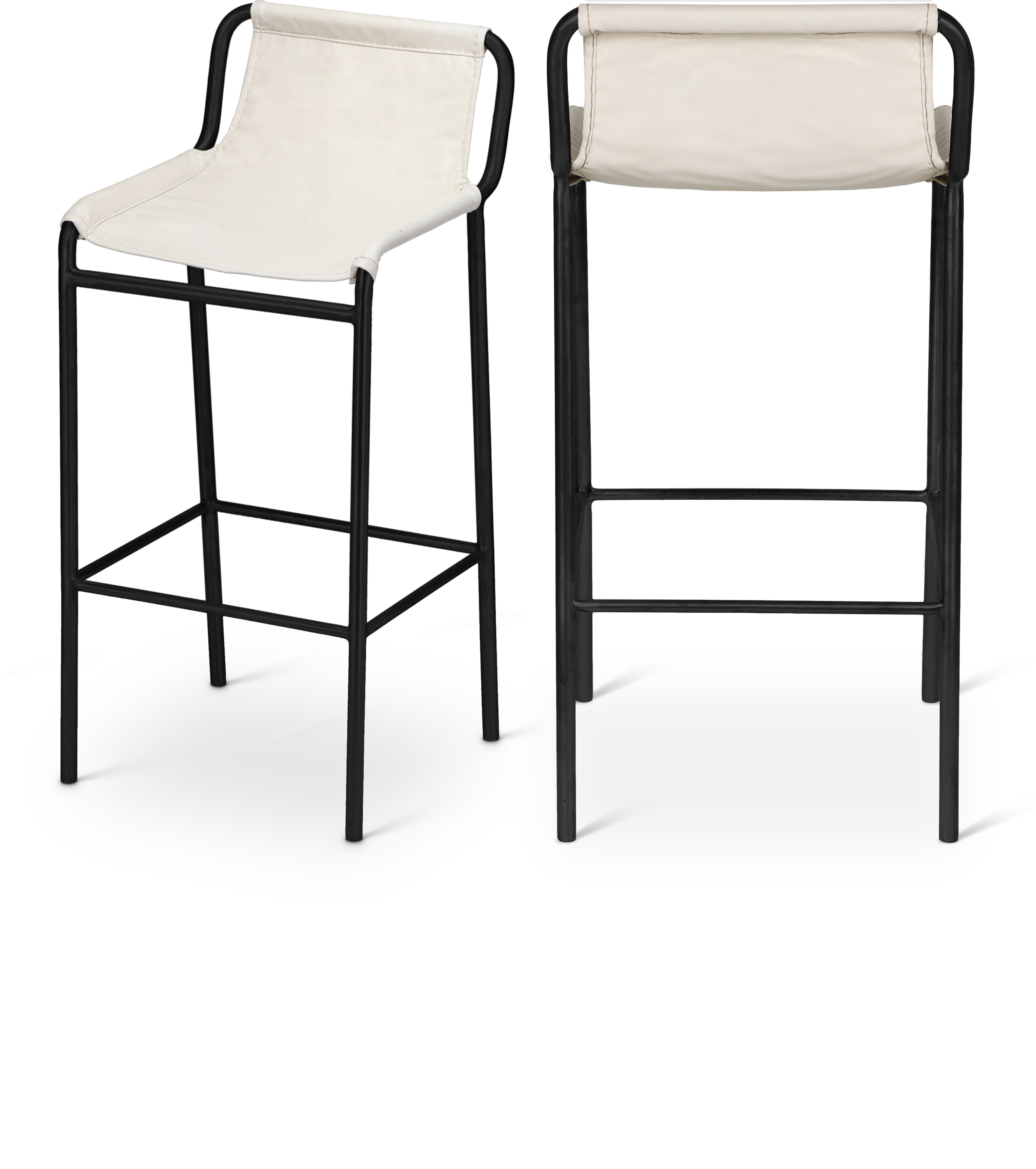 Tabouret de comptoir en cuir végétalien Dax