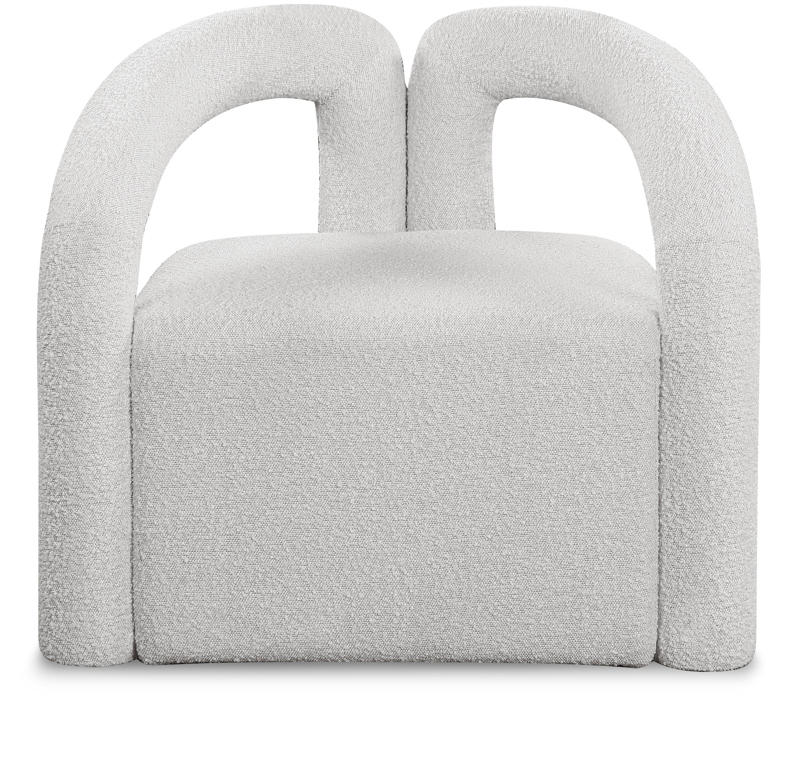Fauteuil d'appoint en tissu boucle Otto