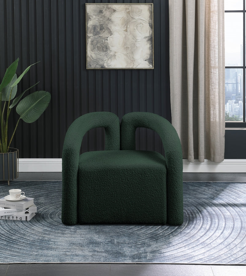 Fauteuil d'appoint en tissu boucle Otto