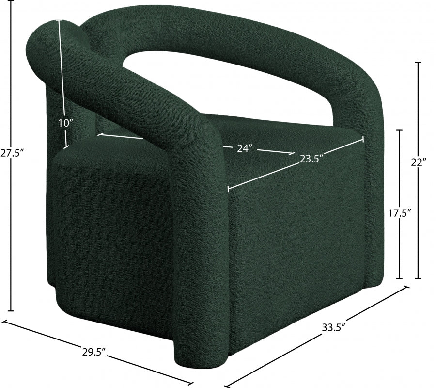 Fauteuil d'appoint en tissu boucle Otto