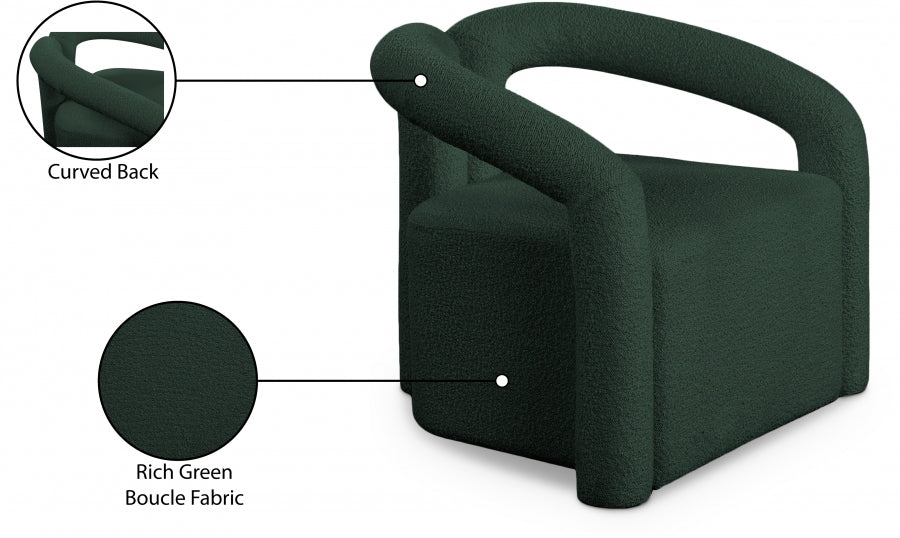 Fauteuil d'appoint en tissu boucle Otto