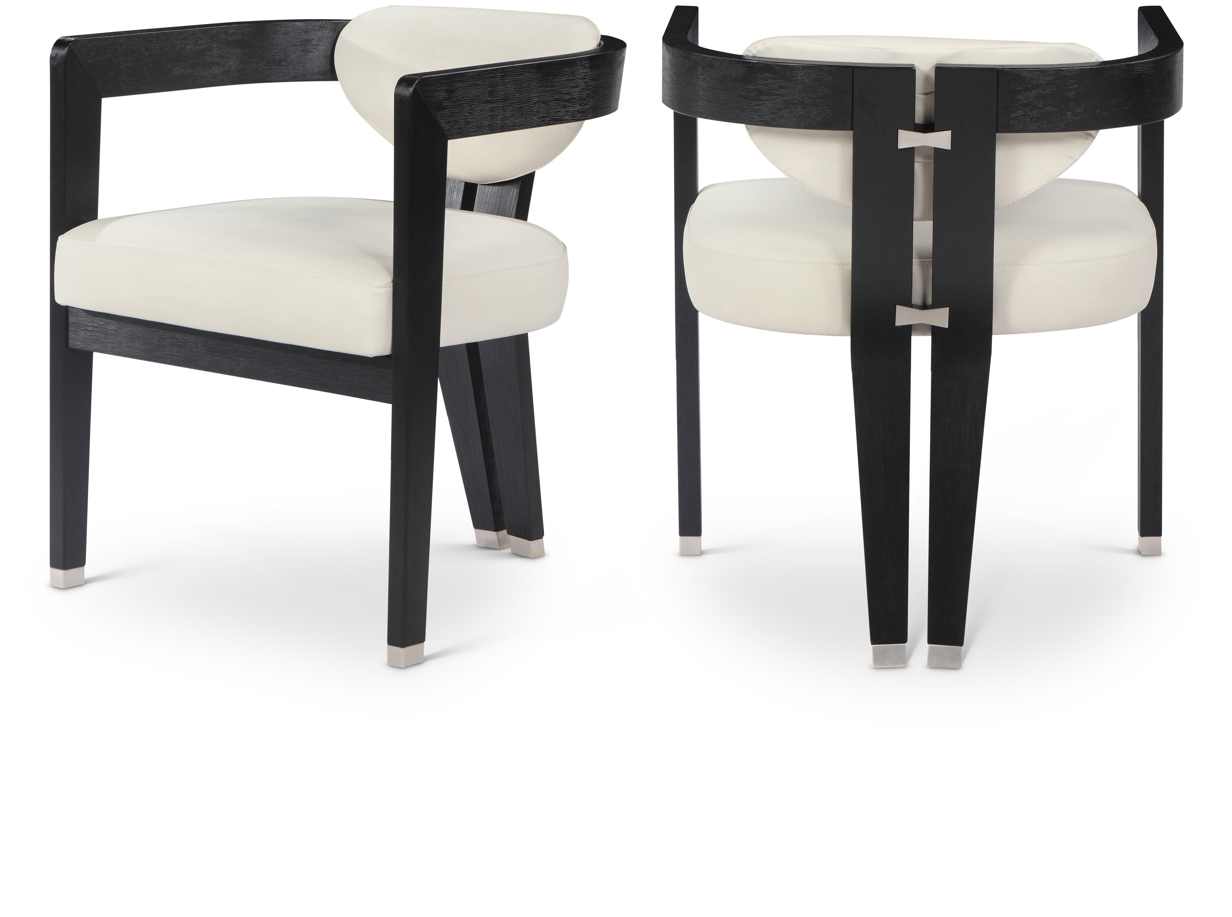 Chaise de salle à manger en cuir végétalien Carlyle