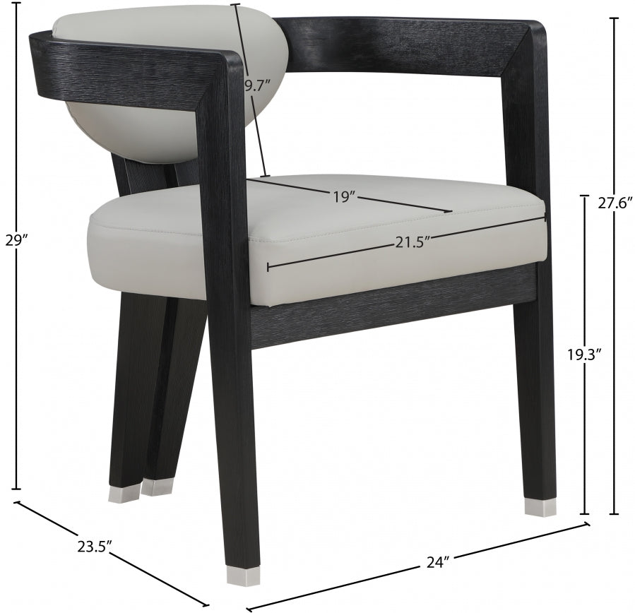 Chaise de salle à manger en cuir végétalien Carlyle