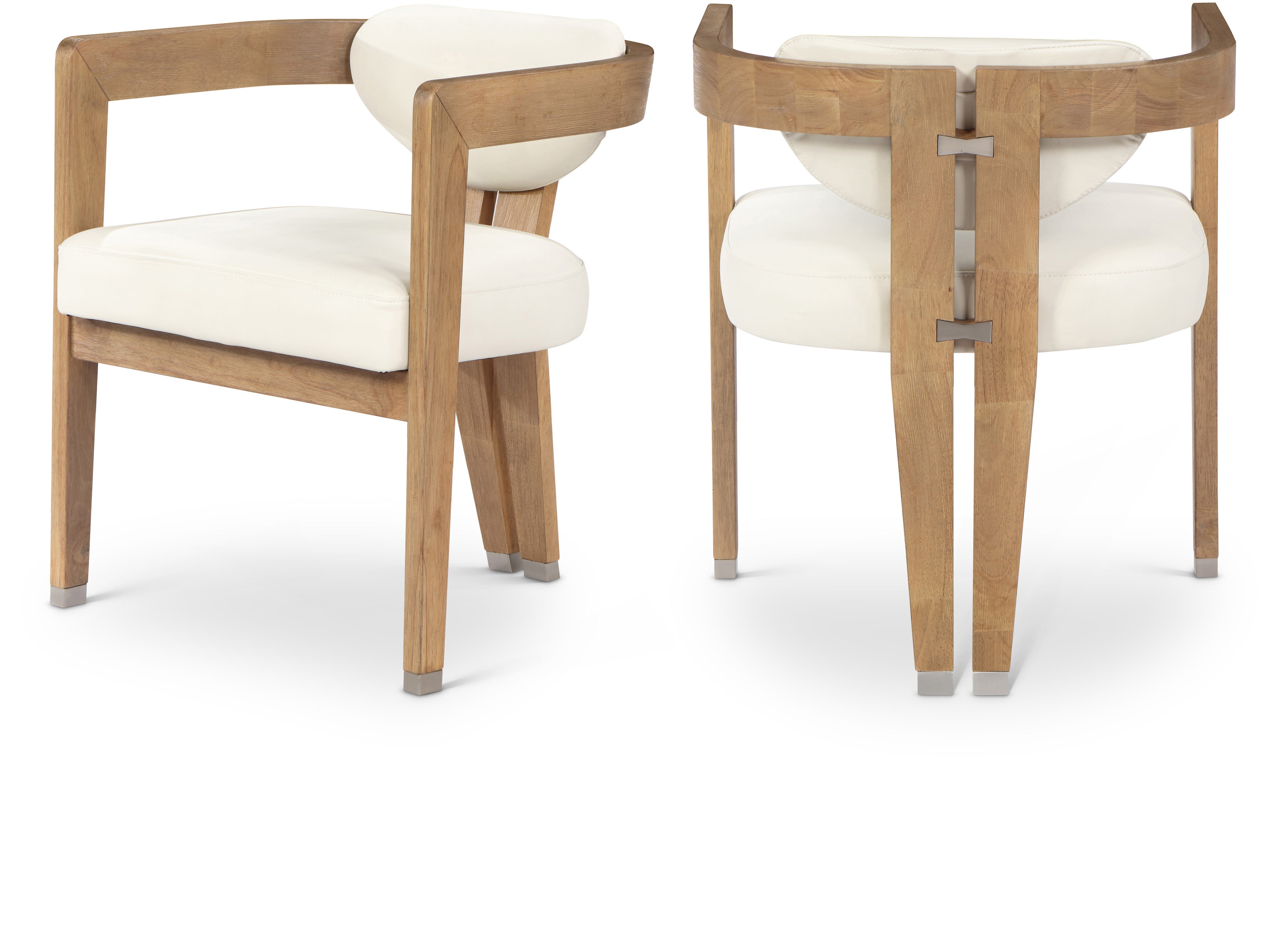 Chaise de salle à manger en cuir végétalien Carlyle