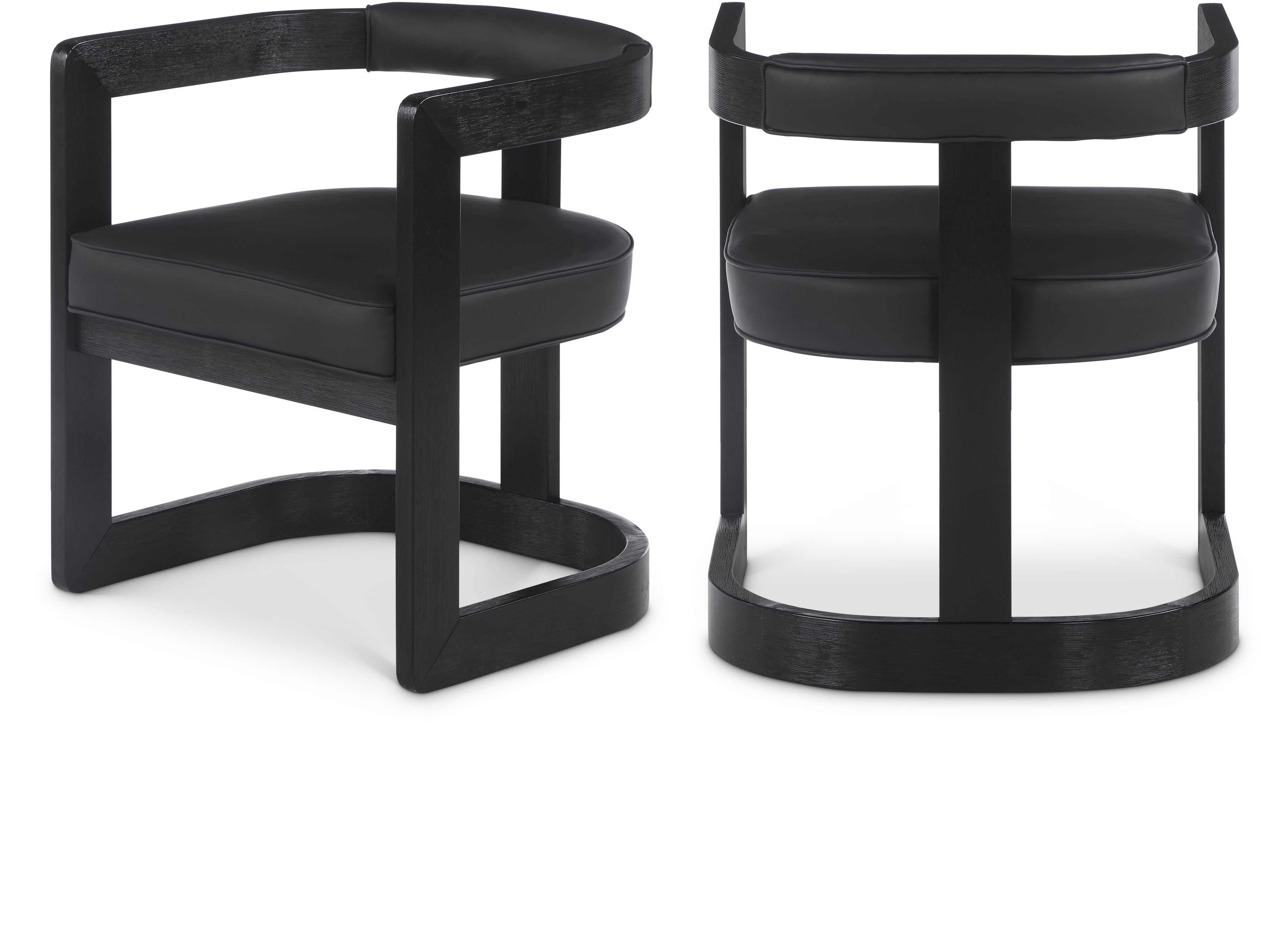 Chaise de salle à manger en cuir végétalien Manchester